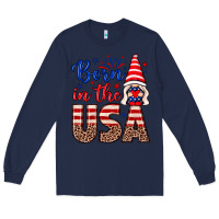 Navy Born in the USA gnome Long Sleeve Tee - Neo Western