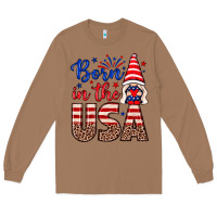 Toasted Coconut Born in the USA gnome Long Sleeve Tee - Neo Western