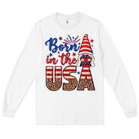 White Born in the USA gnome Long Sleeve Tee - Neo Western