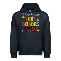 Navy colorful love message Urban Hoodie - LillyAllenDesigns