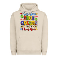 Pigment French Oak colorful love message Urban Hoodie - LillyAllenDesigns
