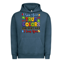 Pigment Midnight Navy colorful love message Urban Hoodie - LillyAllenDesigns