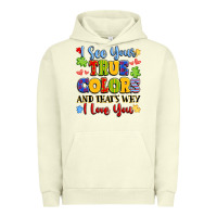 Pigment Pistachio colorful love message Urban Hoodie - LillyAllenDesigns
