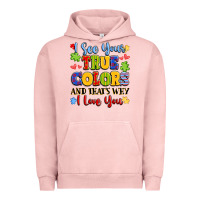 Pigment Salmon colorful love message Urban Hoodie - LillyAllenDesigns