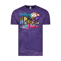Cloud Purple resting nurse face Vintage Tee - Zillion Design Studio