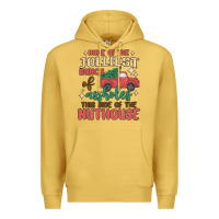 Antique Gold home of the jollıest bunch of assholes thıs sıd Premium Hoodie - MaliasSmallBusiness