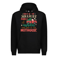 Black home of the jollıest bunch of assholes thıs sıd Premium Hoodie - MaliasSmallBusiness
