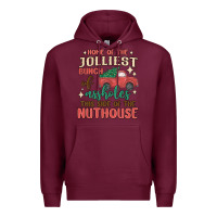 Burgundy home of the jollıest bunch of assholes thıs sıd Premium Hoodie - MaliasSmallBusiness