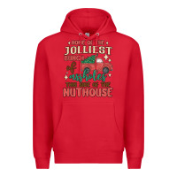 Red home of the jollıest bunch of assholes thıs sıd Premium Hoodie - MaliasSmallBusiness