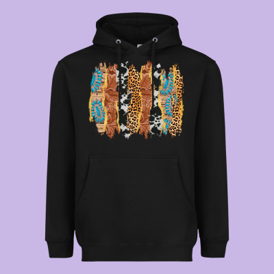 Western Brushstrokes Heavyweight Hoodie Designed By Adodesignshop