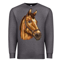 Charcoal Heather horse Premium Sweatshirt - BarkalooDesign