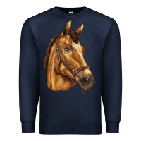 Navy horse Premium Sweatshirt - BarkalooDesign