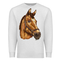 Oatmeal Heather horse Premium Sweatshirt - BarkalooDesign