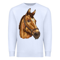 White horse Premium Sweatshirt - BarkalooDesign