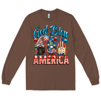 Chestnut God blessed America gnomes 4th of July Long Sleeve Tee - CowGirlArtShop