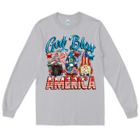 Moon Dust God blessed America gnomes 4th of July Long Sleeve Tee - CowGirlArtShop