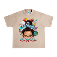 French Oak teacher life messy bun Urban Heavy Tee - texasbilliewilder