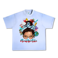 Grape Ice teacher life messy bun Urban Heavy Tee - texasbilliewilder