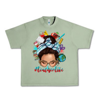 Oil Green teacher life messy bun Urban Heavy Tee - texasbilliewilder