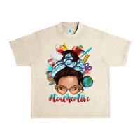 Sandshell teacher life messy bun Urban Heavy Tee - texasbilliewilder