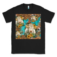 Black sunflowers charolais cow seamless pattern Classic Tee - HRA Design Shop