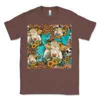 Chestnut sunflowers charolais cow seamless pattern Classic Tee - HRA Design Shop