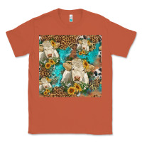 Copper sunflowers charolais cow seamless pattern Classic Tee - HRA Design Shop