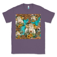 Lavender sunflowers charolais cow seamless pattern Classic Tee - HRA Design Shop