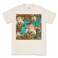 Natural sunflowers charolais cow seamless pattern Classic Tee - HRA Design Shop