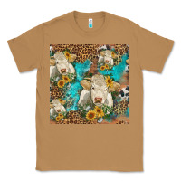Toasted Coconut sunflowers charolais cow seamless pattern Classic Tee - HRA Design Shop
