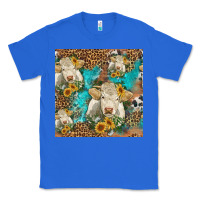True Royal sunflowers charolais cow seamless pattern Classic Tee - HRA Design Shop