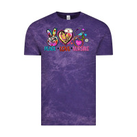 Cloud Purple peace love nursing Vintage Tee - Zillion Design Studio