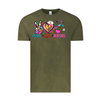 Vintage Olive peace love nursing Vintage Tee - Zillion Design Studio