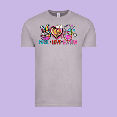 Peace Love Nursing Vintage Tee Designed By Zillion Design Studio