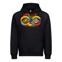 Black infinity symbol autism Urban Hoodie - LillyAllenDesigns