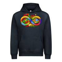 Navy infinity symbol autism Urban Hoodie - LillyAllenDesigns