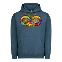 Pigment Midnight Navy infinity symbol autism Urban Hoodie - LillyAllenDesigns