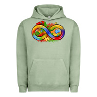 Pigment Oil Green infinity symbol autism Urban Hoodie - LillyAllenDesigns