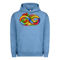 Pigment Pebble Blue infinity symbol autism Urban Hoodie - LillyAllenDesigns
