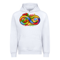 White infinity symbol autism Urban Hoodie - LillyAllenDesigns