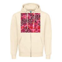 Sandshell valentines day roses leopard seamless pattern Zipper Hoodie - JahusDesignShop