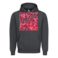 Smoke valentines day roses leopard seamless pattern Zipper Hoodie - JahusDesignShop