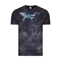 Cloud Black humpback whale Vintage Tee - BarkalooDesign