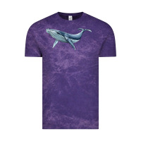 Cloud Purple humpback whale Vintage Tee - BarkalooDesign