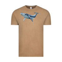 Vintage Coffee humpback whale Vintage Tee - BarkalooDesign