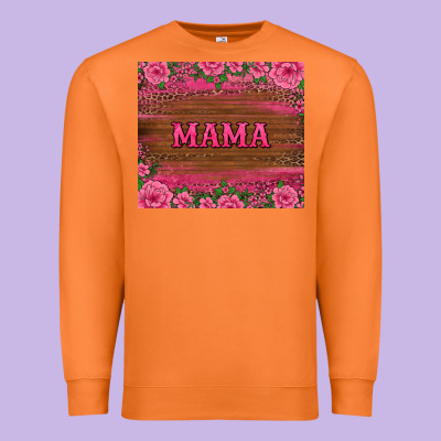Floral Leopard Mama Tumbler Premium Sweatshirt Designed By Barkaloodesign