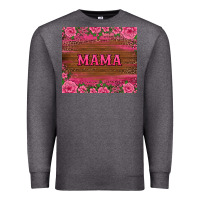 Charcoal Heather floral leopard mama tumbler Premium Sweatshirt - BarkalooDesign