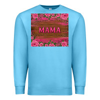 Ocean Blue floral leopard mama tumbler Premium Sweatshirt - BarkalooDesign