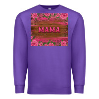 Purple floral leopard mama tumbler Premium Sweatshirt - BarkalooDesign