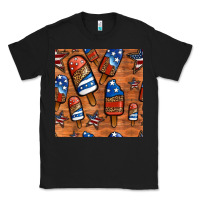 Black patriotic popsicles seamless pattern Classic Tee - HRA Design Shop